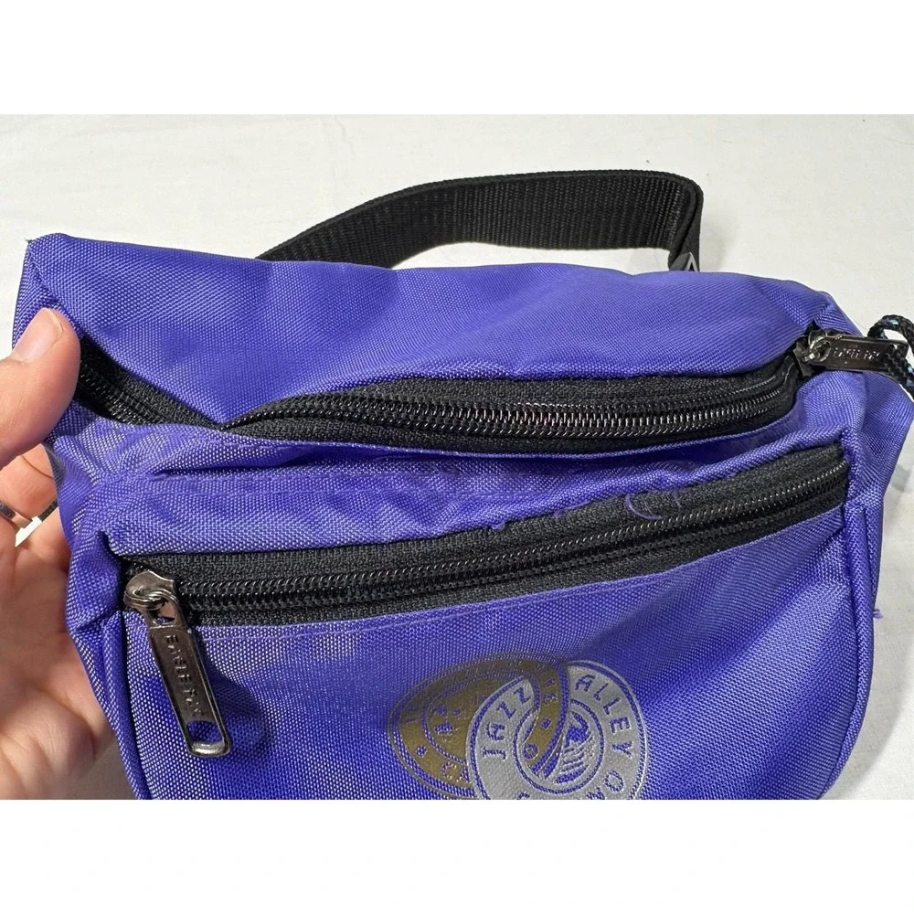 Vintage Golden Nugget Laughlin Jazz Festival Fanny Pack Purple Nylon Waist‎ Bag